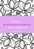 Pack de 20 mandalas florales para colorear
